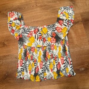 Floral Smocked Women's Top